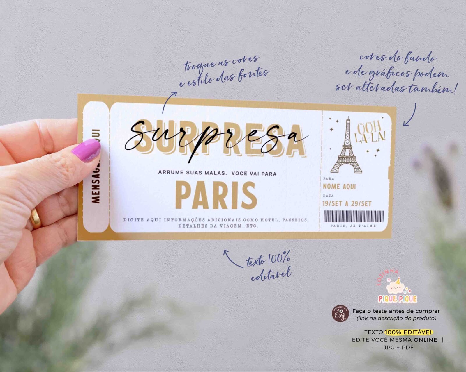 Voucher Vale Presente Viagem Surpresa Paris - Image 2