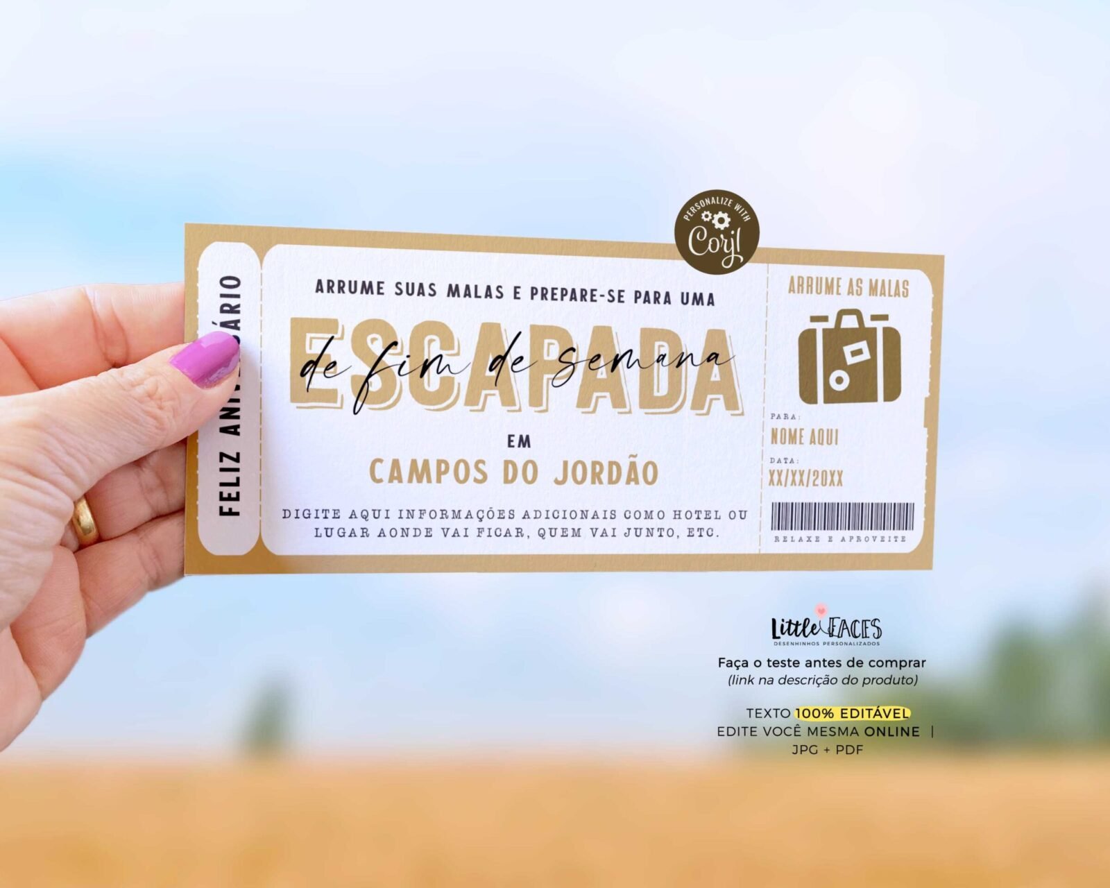 Voucher Vale Presente Viagem Fim De Semana Surpresa