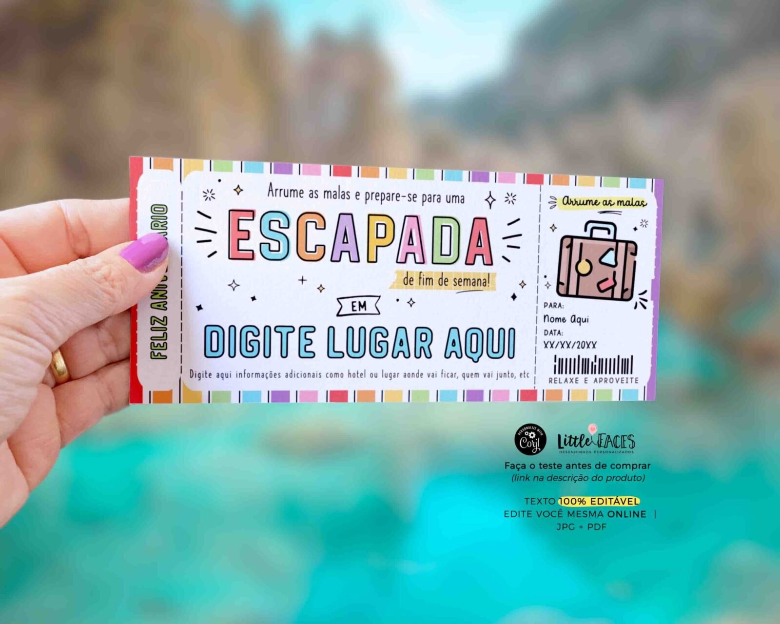 Voucher Vale Viagem Fim de Semana Surpresa Vale Presente 189