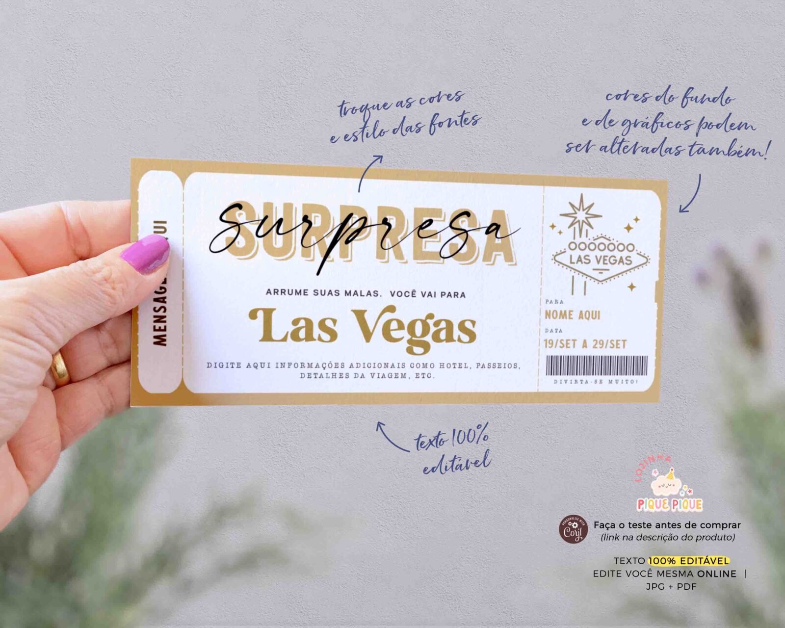 Voucher Vale Presente Viagem Surpresa Las Vegas