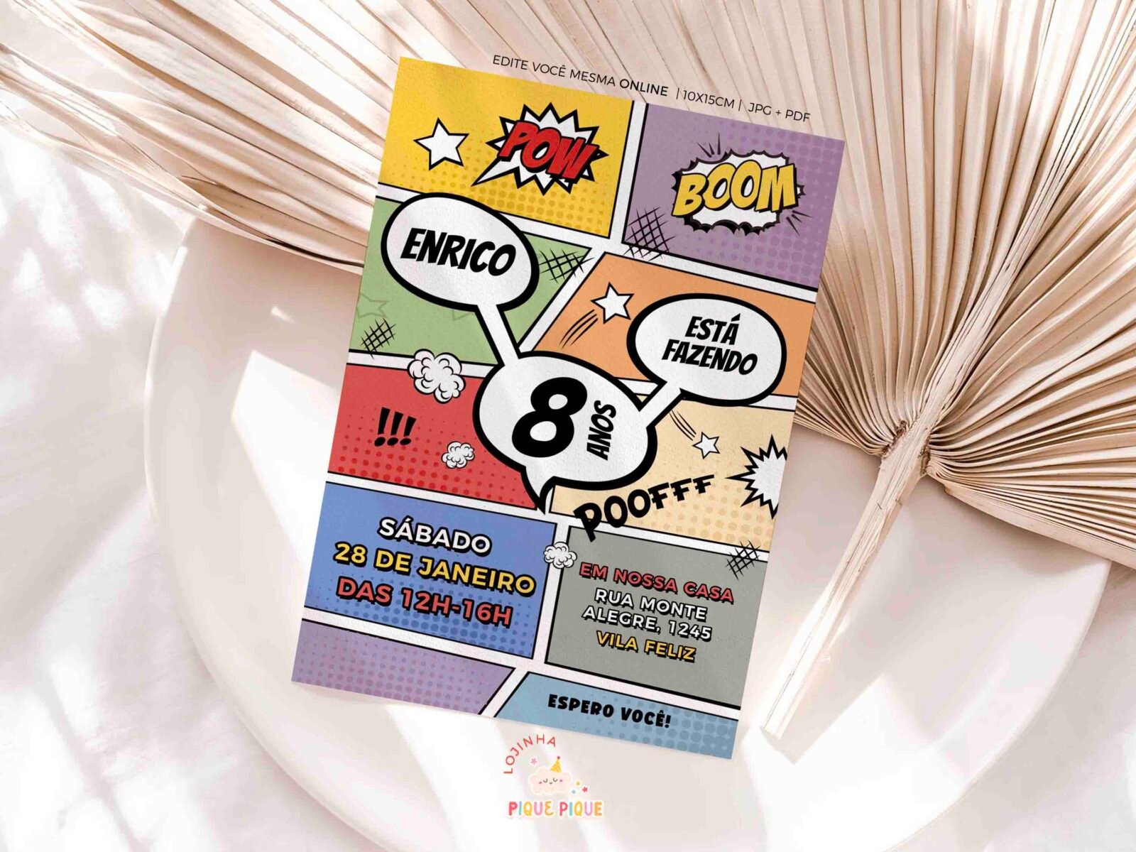 Convite de Aniversário Super Heróis - Image 3